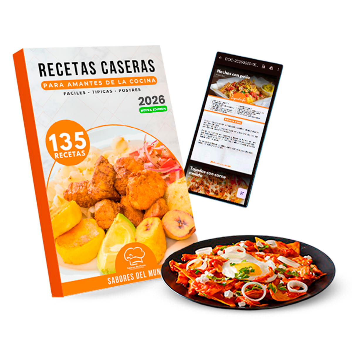 Recetas Caseras Sabores del Mundo — ebook 135 recetas 2026
