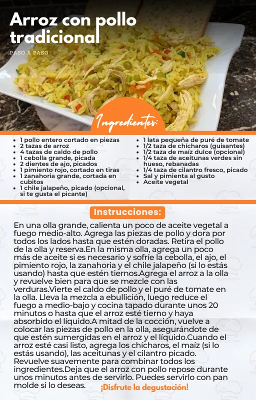Arroz con pollo tradicional